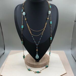 Curated bundle layered look trendy chain and beads necklaces